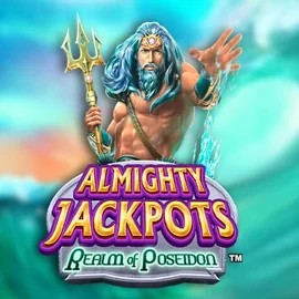 Almighty Jackpots – Realm of Poseidon by Novomatic, showcased at slimking.org – game logo