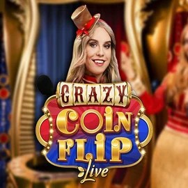 Crazy Coin Flip slot visual from Evolution available on slimking.org