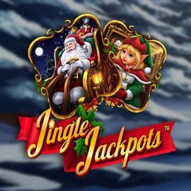 Jingle Jackpots slot logo by Dragon Gaming at Slimking Casino