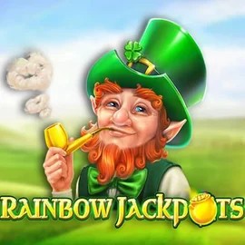 Rainbow Jackpots online game logo by Red Tiger Gaming on slimking.org