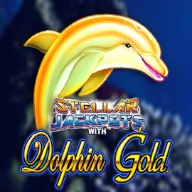 Dolphin Gold with Stellar Jackpots logo – Jackpots by Lightning Box Game at Slimking Casino