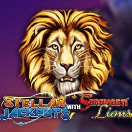 Stellar Jackpots with Serengeti Lions logo by Lightning Box Game at Slimking Casino