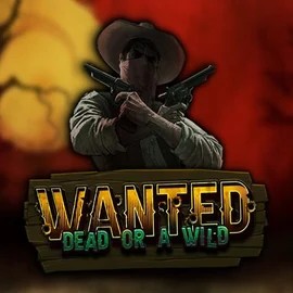 Wanted Dead or a Wild slot logo by Hacksaw Gaming at Slimking Casino